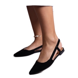 Fekete balettlapos nyitott sarokkal a Fiorentino-tól Fekete balettlapos nyitott sarokkal a Fiorentino-tól