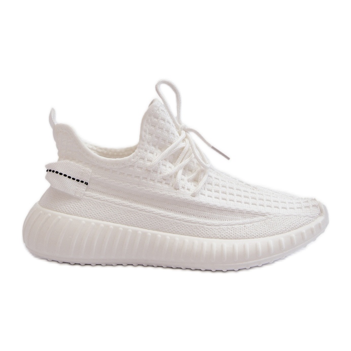 Női szövet felbújós sportcipő, fehér Nelmarie