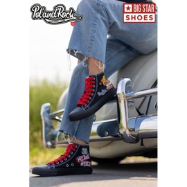 Női tornacipő - 30. Pol 'and'Rock x Big Star OO274A701 - Előrendelés fekete