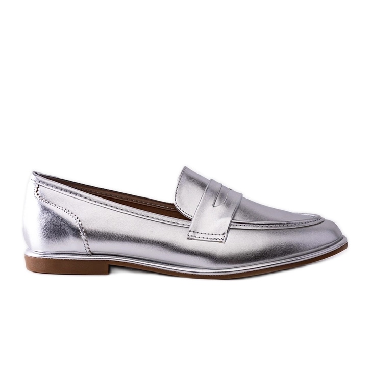 Pálinka ezüst metál mokaszinok Pálinka ezüst metál mokaszinok