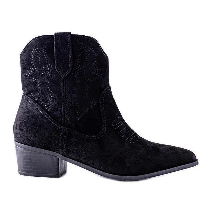 Fekete Anesa magas sarkú bokacsizma