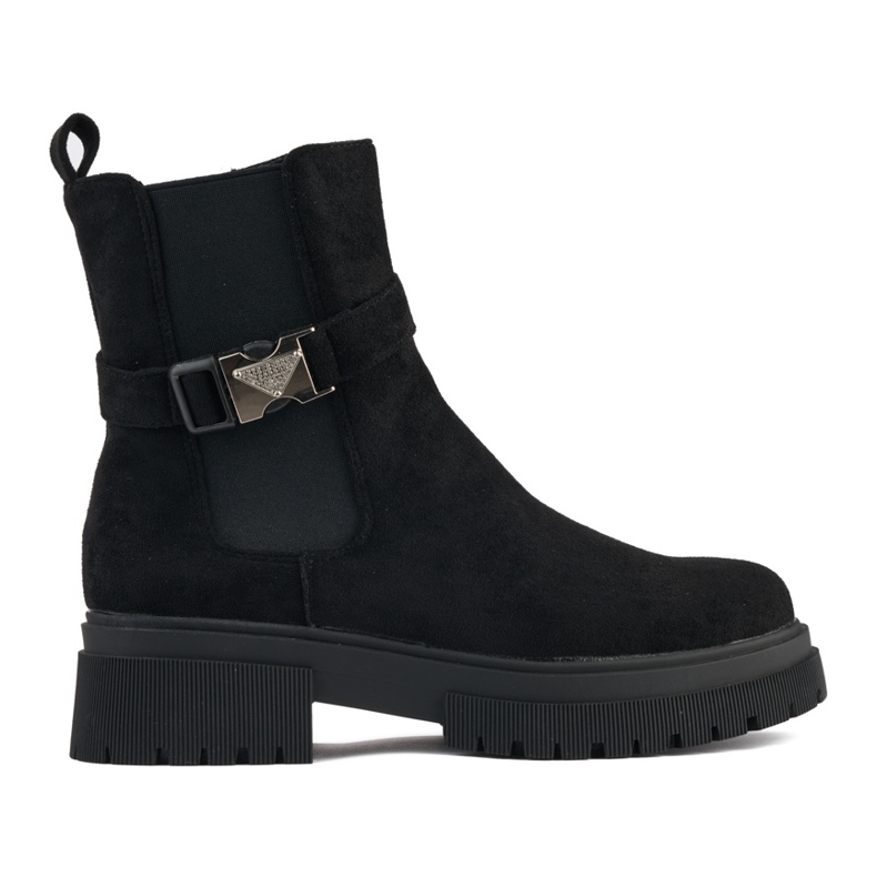 Fekete női bokacsizma