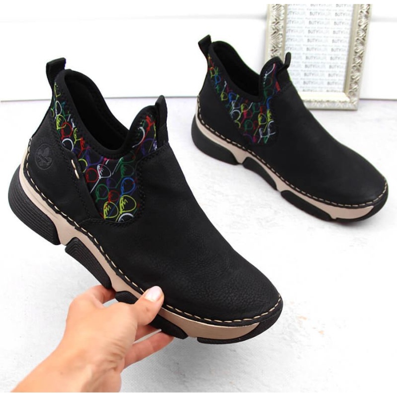 Kényelmes Rieker 45957-00 W RKR697 fekete