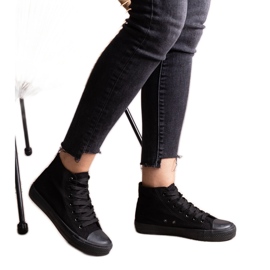 Fekete magasszárú Raffie tornacipő