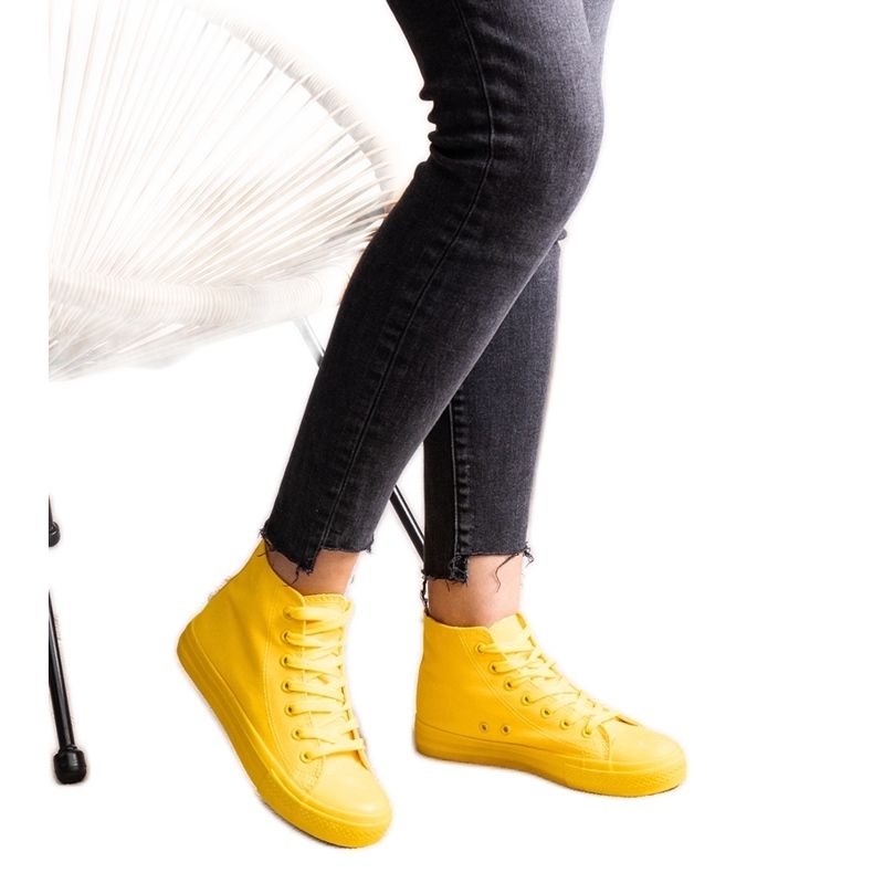 Sárga magas szárú tornacipő a Raffie-tól