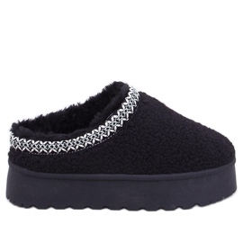 Rövid hócsizma Lamb Black báránybőrrel fekete