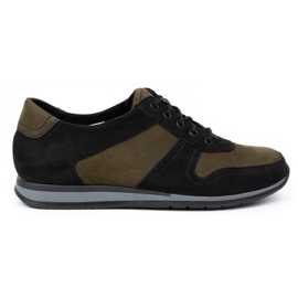 WASAK Férfi bőr tornacipő 0234W, fekete és zöld