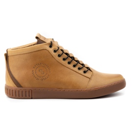 Polbut Férfi hőszigetelt bőr bokacsizma 2122 barna