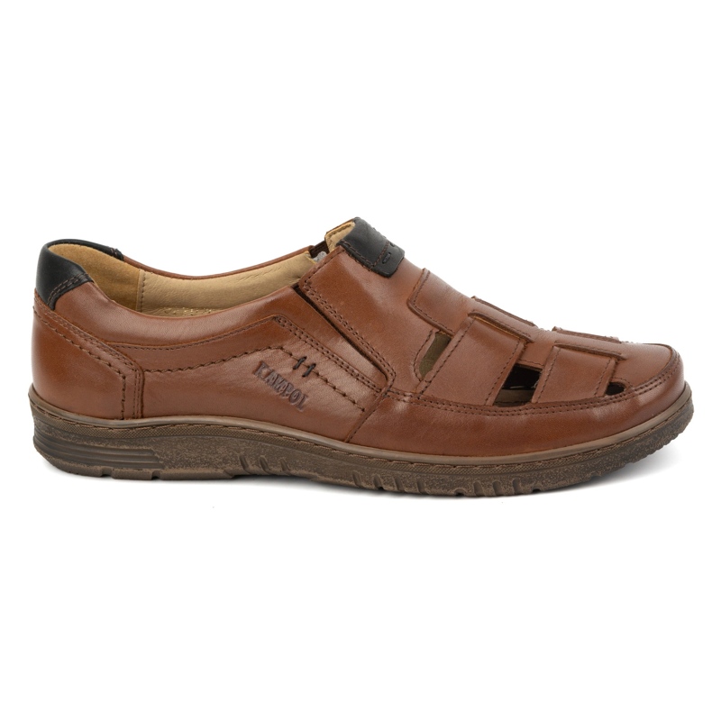 Kampol Férfi alkalmi bőrcipő 86KAM, barna színű