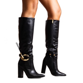 Fekete szigetelt Macari csizma