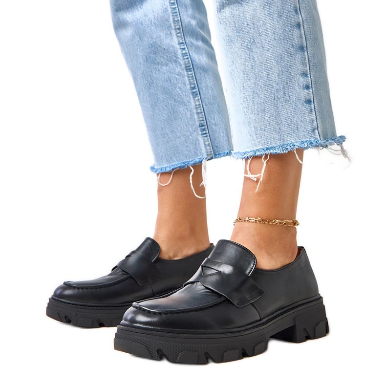 Fekete Kirna öko-bőr cipő