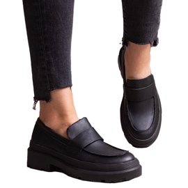 Fekete cipő Seraphin öko bőrből