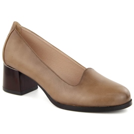 Női bézs magas sarkú cipő Potocki 12545 Női bézs magas sarkú cipő Potocki 12545