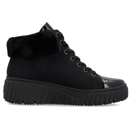 Vízálló női fekete ékcsizma Rieker N2505-00