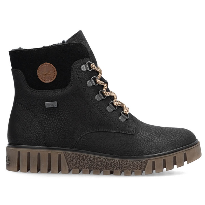 Vízálló női fekete csizma Rieker Y3433-00