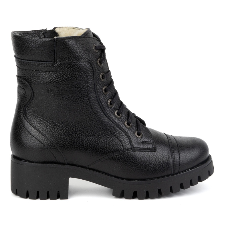 Olivier Női bőrcsizma, hőszigetelt, 272BB, fekete szálú