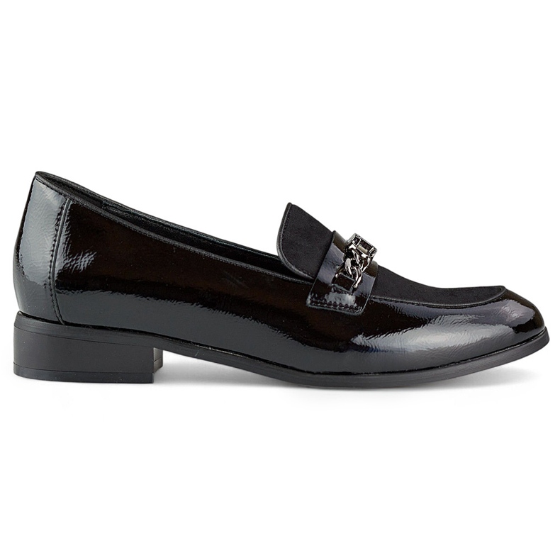 Klasszikus női lakkfekete cipő