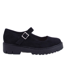 Holmess Black pántos platform balett lakások fekete Holmess Black pántos platform balett lakások fekete