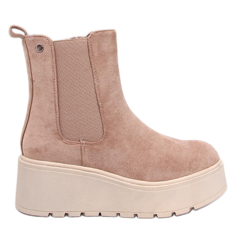 Ronda Khaki platform Chelsea csizma bézs