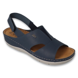 Befado női bőr szandál 158D263 Navy blue kék