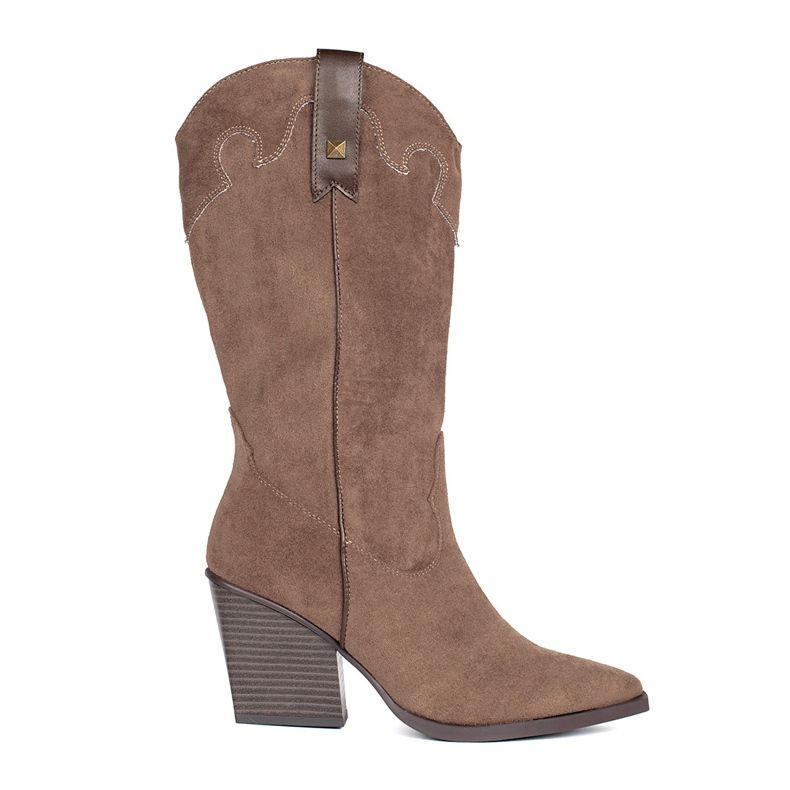 Seastar Női barna velúr cowboy csizma