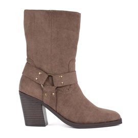 Seastar Velúr sötétbézs bokacsizma