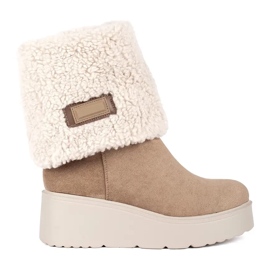 Seastar Sötétbézs színű hőszigetelt női ékcsizma Seastar Sötétbézs színű hőszigetelt női ékcsizma