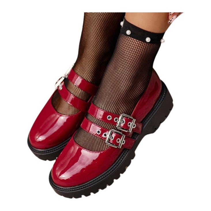 Patent bordó Terione pántos női cipő piros Patent bordó Terione pántos női cipő piros