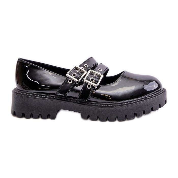 Női cipő szabadalmaztatott fekete Terione pánttal