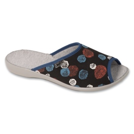 Befado női papucs 255D001 mintákkal, fekete Befado női papucs 255D001 mintákkal, fekete