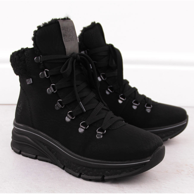 Vízálló női szigetelt csizma, fekete Rieker 48034-00