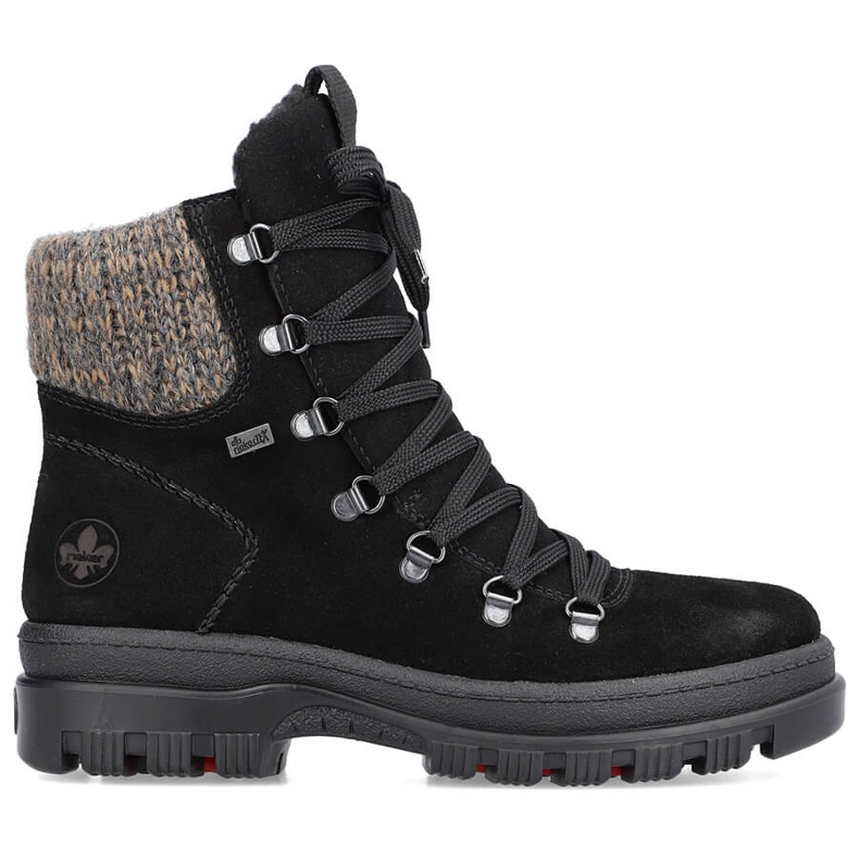 Női bőr csizma tüskés, fekete Rieker X8200-00