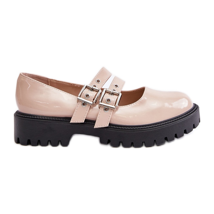 Női cipő Patent bézs pánttal Terione