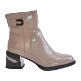 S.Barski Szabadalmaztatott magassarkú csizma szigetelt MR880-093 szürke