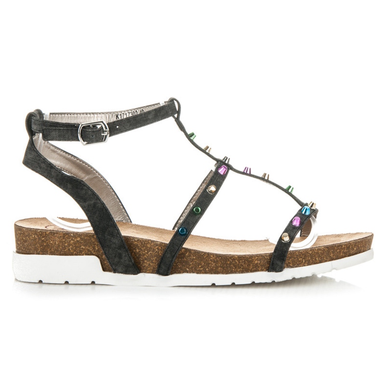 KYLIE ékszandál fekete