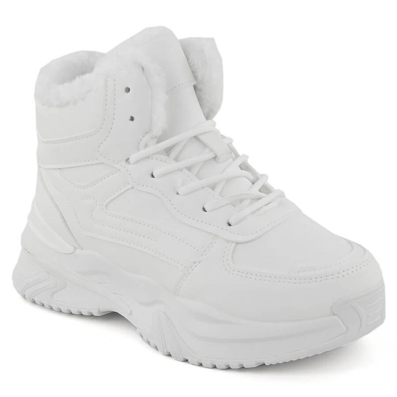 Női hőszigetelt bokacsizma, fehér, Vinceza 34684