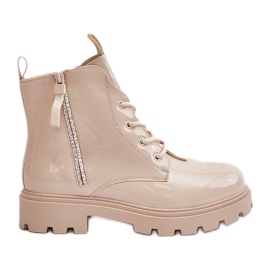 Női szabadalmaztatott munkáscsizma, hőszigetelt, feliratokkal, bézs Zinfreya Női szabadalmaztatott munkáscsizma, hőszigetelt, feliratokkal, bézs Zinfreya