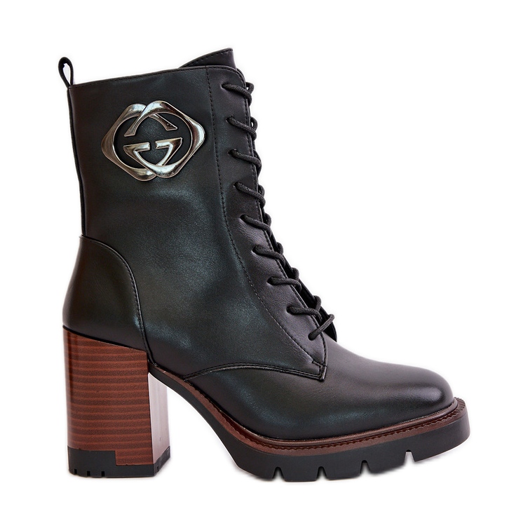 Vinceza 58359 női szigetelt magassarkú csizma, fekete