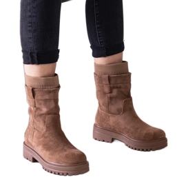 Barna bebújós bokacsizma Ralia zoknival Barna bebújós bokacsizma Ralia zoknival