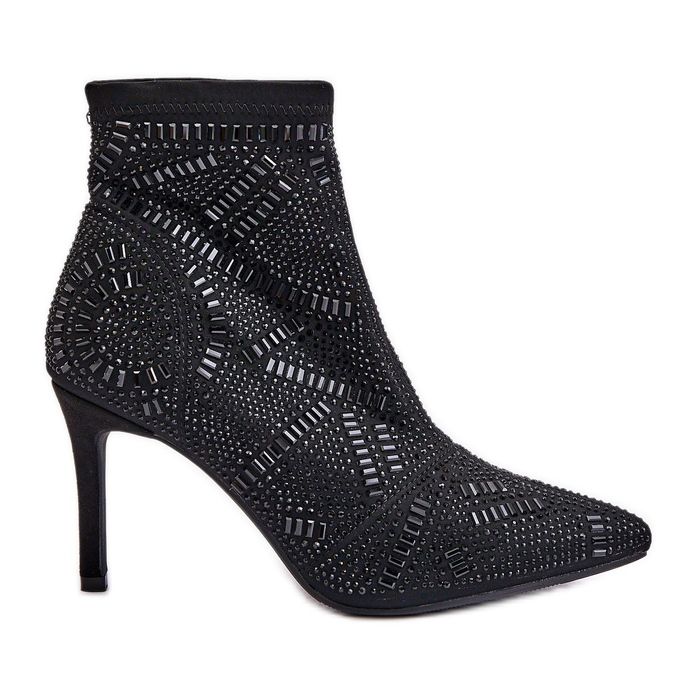 S. BARSKI Slip-on díszített bokacsizma S.Barski HY42-161 fekete