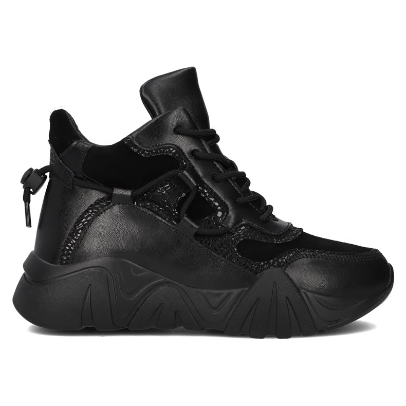 Filippo DBT6367/24 Bk bőr platformcsizma, fekete