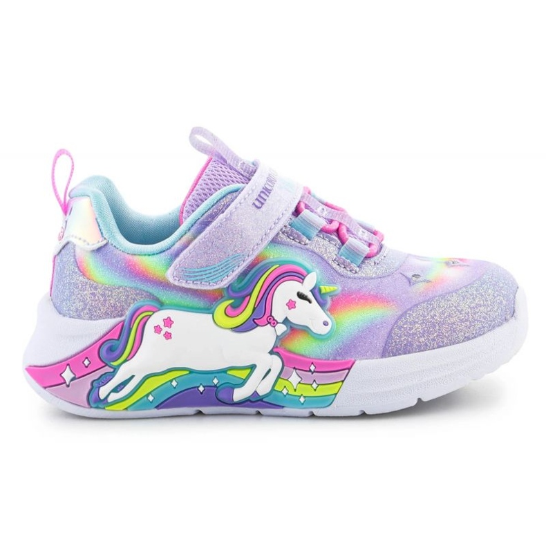 Skechers S-Lights lányok Unicorn Chaser cipő 302298N-LVMT ibolya