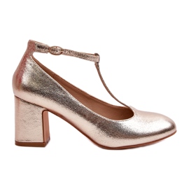 Mascara Női szivattyúk öko-bőrrel az Arany Metalic Poston aranysárga