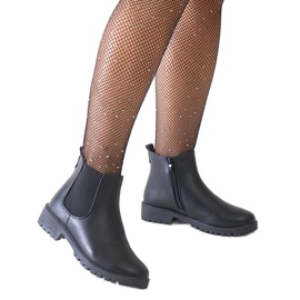 Fekete klasszikus alkalmi bokacsizma Salara ökobőrből Fekete klasszikus alkalmi bokacsizma Salara ökobőrből