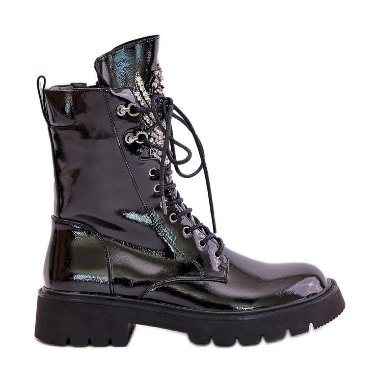 S.Barski Szabadalmaztatott munkáscsizma díszítéssel szigetelt D&amp;A MR880-080 fekete