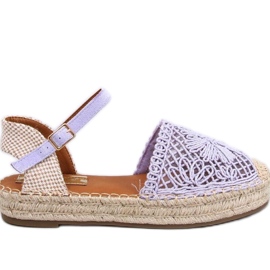 Áttört espadrill szandál Premat Purple - Inello lila