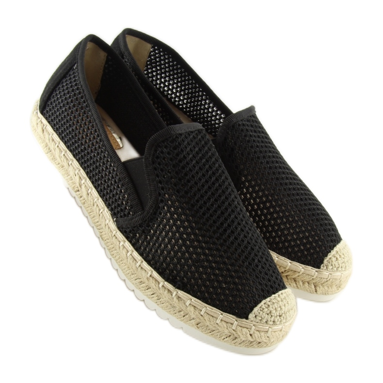 Női fekete espadrillák 6602 fekete Női fekete espadrillák 6602 fekete