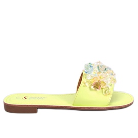 Zöld papucs színes kövekkel Zöld papucs színes kövekkel