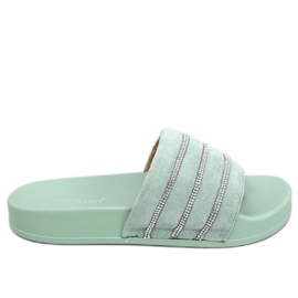 Zöld cirkónia papucs