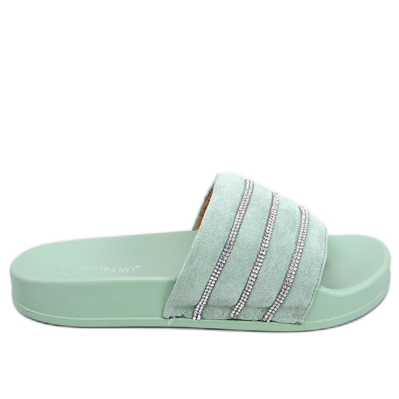 Zöld cirkónia papucs